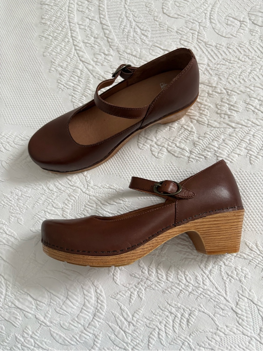 Dansko Lilah Brown Mary Jane Block Heel Shoes 40, US 9.5 - 10